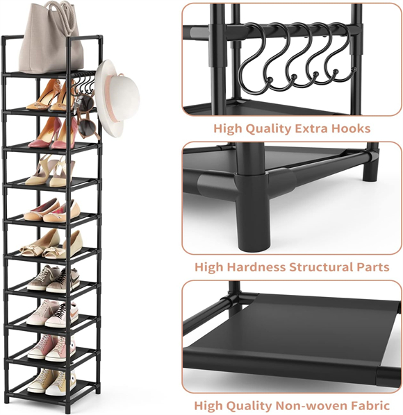 Shoe rack with cover